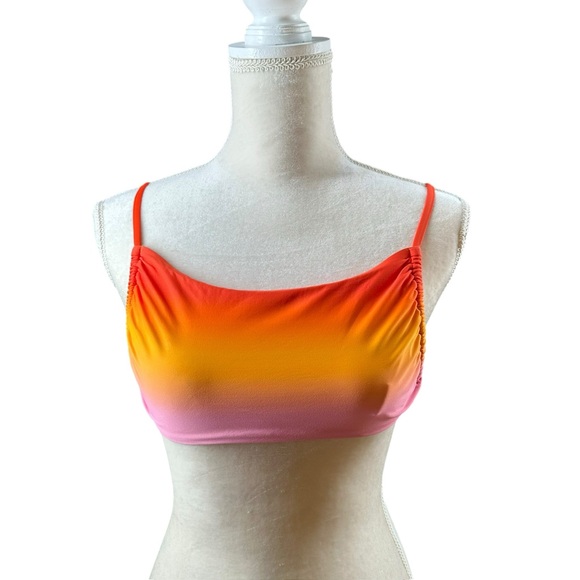 Weworewhat Women’s M Medium Ombre Colorful Bikini Top Strappy Swim Beach Sexy - Picture 1 of 11